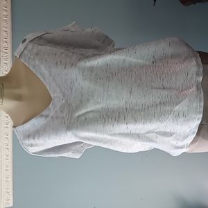 JONES NY White and Blue Striped Top